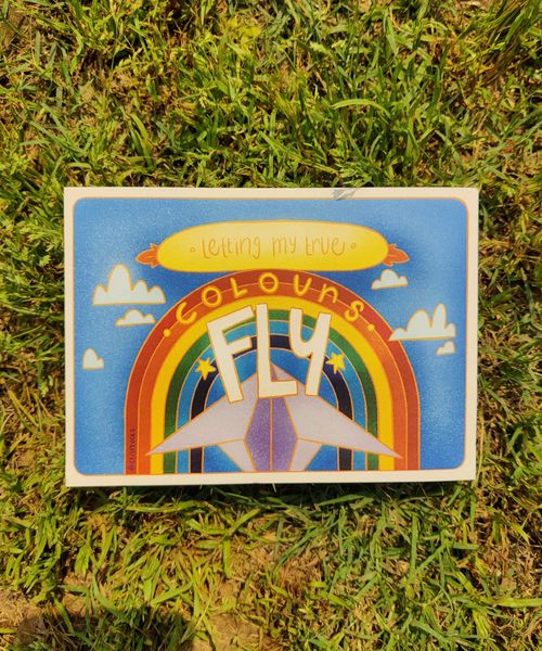 Letting my true Colours Fly Postcard